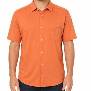 TOMMY BAHAMA  Emfielder IslandZone Button down Camp Shirt Men M Supima Cotton